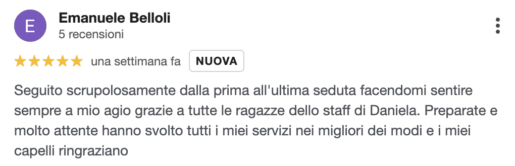 Recensione cliente Beautrì