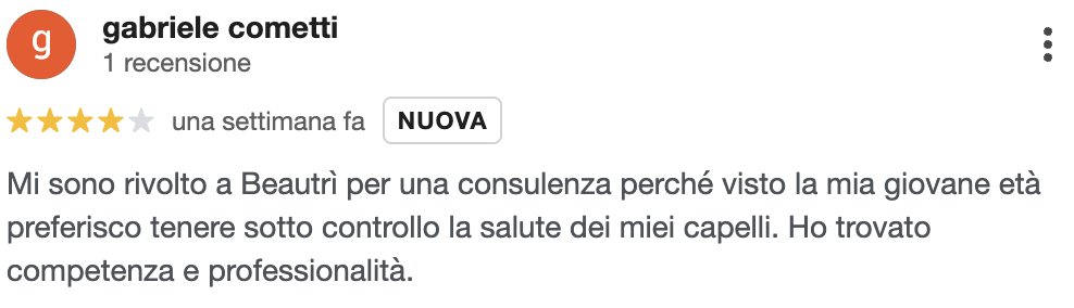 Recensione cliente Beautrì